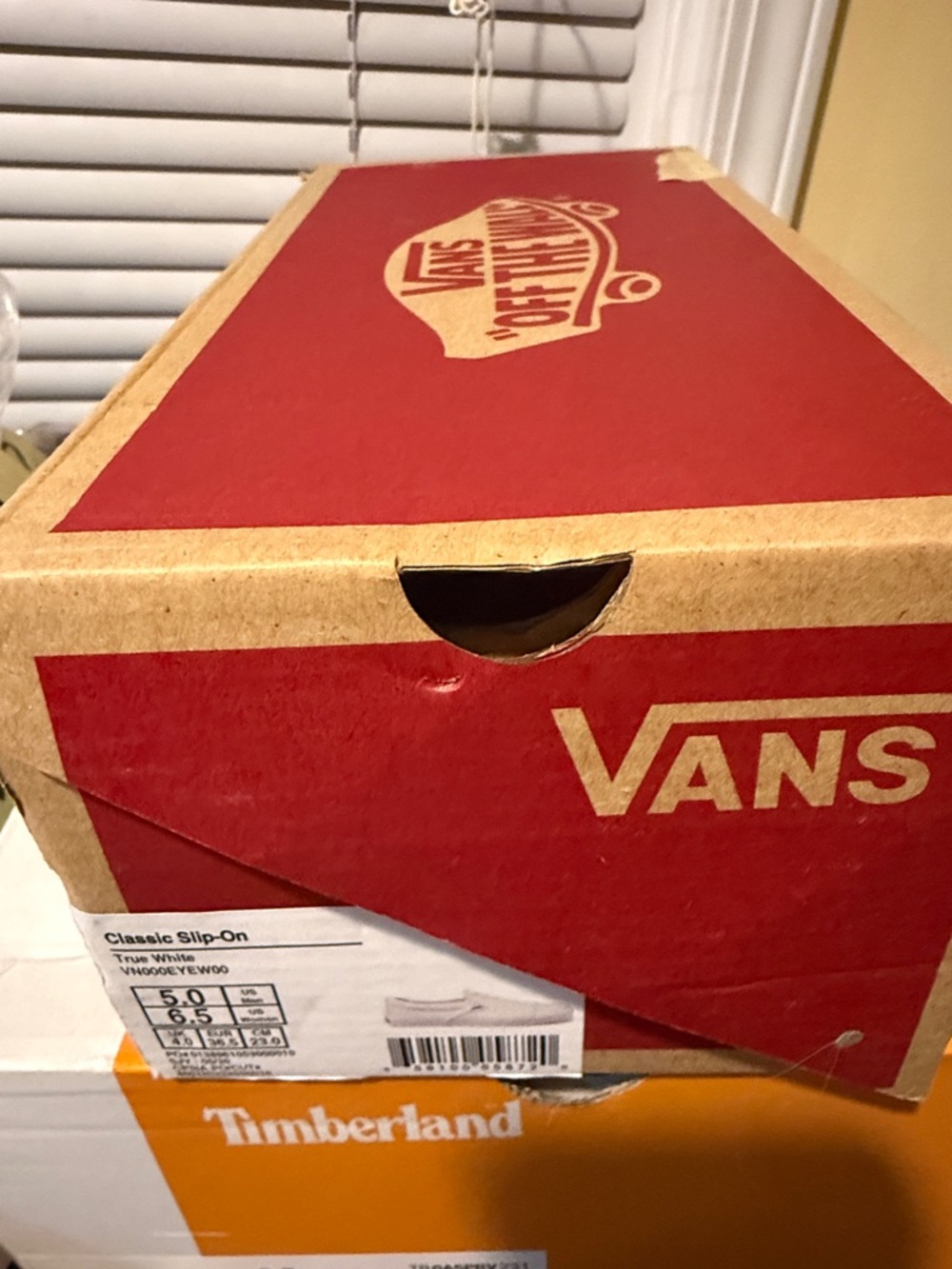 Vans Red and Tan Logo Shoe Box